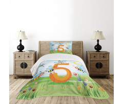 Happy Bees Making Honey Bedspread Set