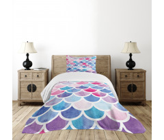 Pastel Mermaid Pattern Bedspread Set