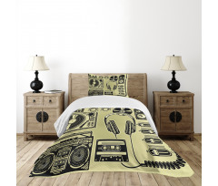 Turntable Headphones Bedspread Set