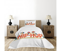 Hip Hop Moonwalk Dance Bedspread Set