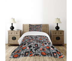 Underground Street Art Bedspread Set