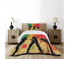 Girl Dancers Silhouette Bedspread Set