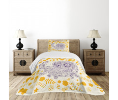 Floral Elephant Bedspread Set