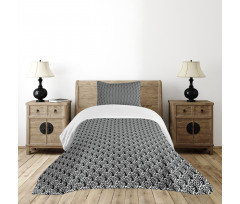 Tree and Leaf Silhouette Bedspread Set