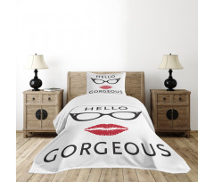 Red Lipstick Bedspread Set