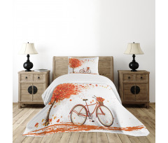 Watercolor Fall Season Bedspread Set