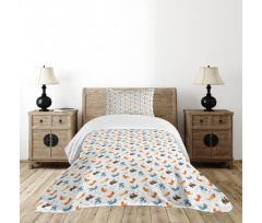 Hungry Funny Flying Dogs Bedspread Set