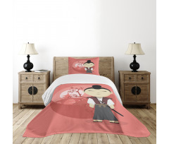 Funny Japan Cartoon Bedspread Set