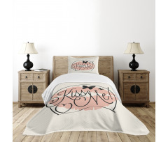 Hand Lettering Love Words Bedspread Set