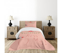 Romantic Christmas Bedspread Set