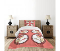 Fashion Portraits Bedspread Set