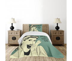 Smiling Lady Bedspread Set