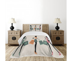 Shopping Theme Bedspread Set