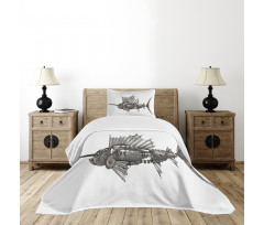 Robot Sailfish Animal Bedspread Set