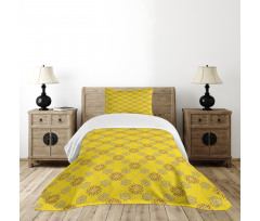 Swirly Flowers Bedspread Set