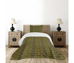 Wavy Floral Leaf Bedspread Set