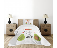 Valentine Fruit Couple Bedspread Set