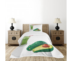 Diet Avocado Juice Bedspread Set