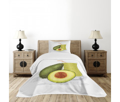 Fresh Avocado Smoothie Bedspread Set