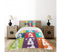 Pop Art Dogs Bedspread Set
