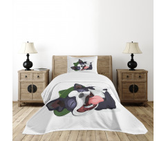 Cheerful Terrier Bedspread Set