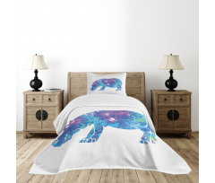 Colorful Silhouette Form Bedspread Set