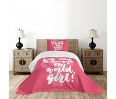 Girl Change the World Bedspread Set