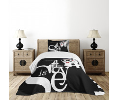 Style is the Answer Text Bedspread Set