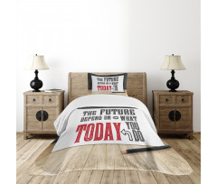 Wise Words Grungy Style Bedspread Set