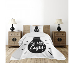 Text on Home Appliance Bedspread Set