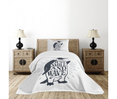 Penguin Waving Flipper Bedspread Set