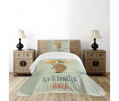 Tightrope Walker Hedgehog Bedspread Set