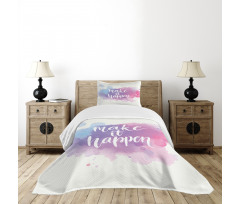 Make It Happen Slogan Bedspread Set