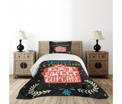 Eat Cupcake Dessert Bedspread Set