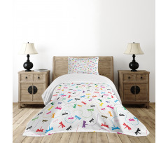 Spring Wildlife Motif Bedspread Set