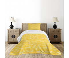 Insect Outline Bedspread Set