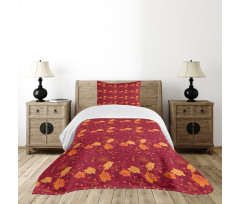 Blossoming Twigs Buds Bedspread Set