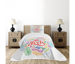 Go Girls Lettering Art Bedspread Set