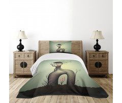 Surrealist Woman Shape Bedspread Set