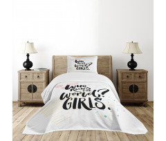 Inspirational Phrase Bedspread Set