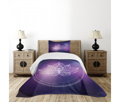 Lotus Flower Space Bedspread Set