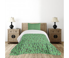 Abstract Trees Bedspread Set