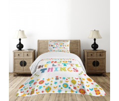 Ornate Colorful Letters Bedspread Set