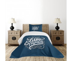 Positive Phrase Curlicues Bedspread Set