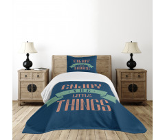 Grungy Positive Message Bedspread Set