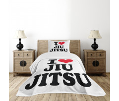 I Love Typography Bedspread Set