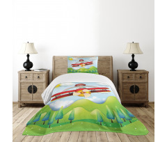 Boy in Sky Sunny Day Bedspread Set