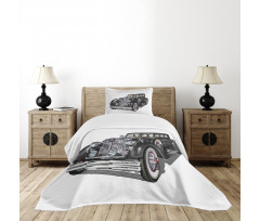 Realistic Classic Car Bedspread Set