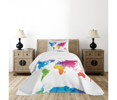 Low Poly Art Rainbow Color Bedspread Set