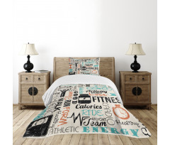 Healthy Life and Sports Bedspread Set